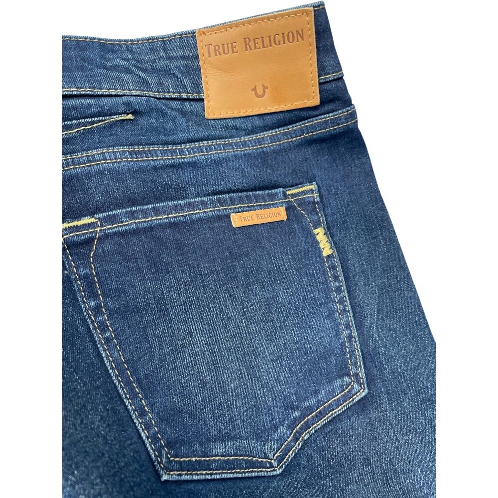 True Religion Becca Mid Rise Bootcut Jeans Size 33 Dark Wash Denim SKU 9279 - Picture 9 of 13